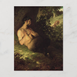 Faun en Nymph, 1868 Briefkaart