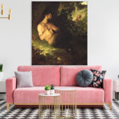 Faun en Nymph, 1868 Canvas Afdruk (Insitu (Woonkamer))