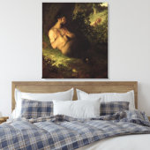 Faun en Nymph, 1868 Canvas Afdruk (Insitu (Slaapkamer))