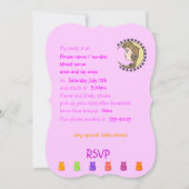 Faun en Unicorn Sleepover of andere partij uit te Kaart (Achterkant)