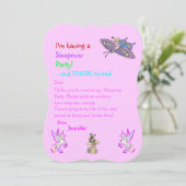 Faun en Unicorn Sleepover of andere partij uit te Kaart (Staand voorkant)