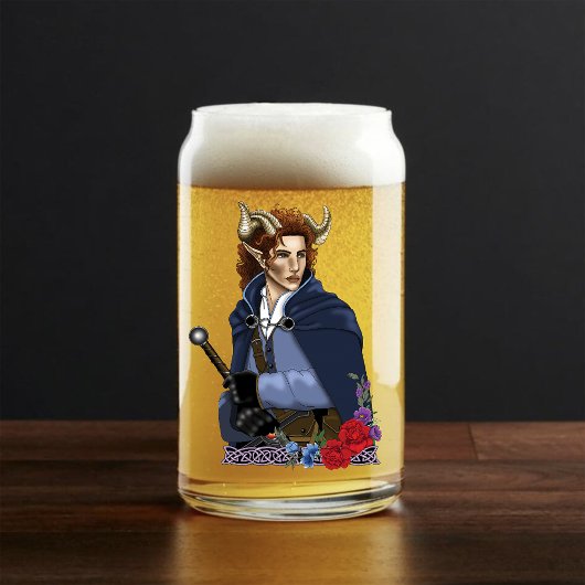 Faun Gehoornde Fae Fantasie Blikvorm Glas