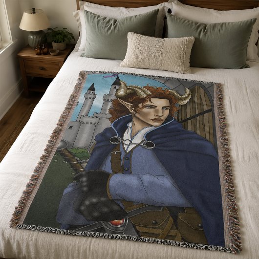 Faun Gehoornde Fae Fantasie Deken