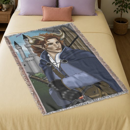 Faun Gehoornde Fae Fantasie  Deken