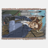 Faun Gehoornde Fae Fantasie Deken (Voorkant)