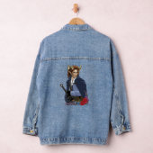 Faun Gehoornde Fae Fantasie  Denim Jacket (Hangar)