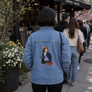Faun Gehoornde Fae Fantasie  Denim Jacket