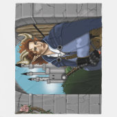 Faun Gehoornde Fae Fantasie Fleece Deken (Voorkant)