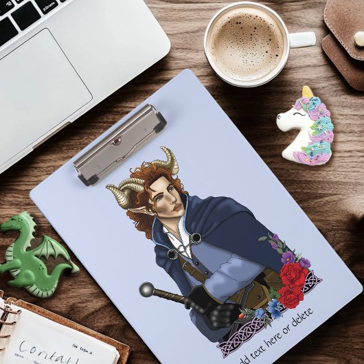 Faun Gehoornde Fae Fantasie Klembord