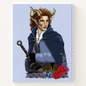 Faun Gehoornde Fae Fantasie Notitieboek (Achterkant)