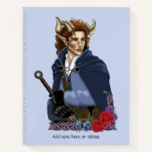 Faun Gehoornde Fae Fantasie Notitieboek (Voorkant)