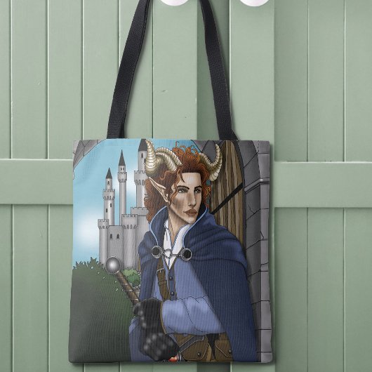 Faun Gehoornde Fae Fantasie Tote Bag