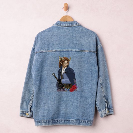 Faun Horned Fae Fantasy  Denim Jacket (Hangar)