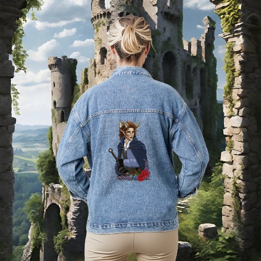 Faun Horned Fae Fantasy Denim Jacket