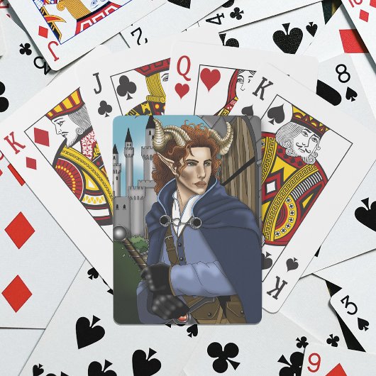 Faun Horned Fae Fantasy  Pokerkaarten