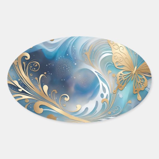 Fauna 1 - 001 ovale sticker (Voorkant)