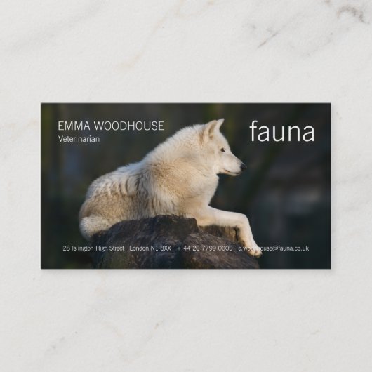 Fauna - Arctic Wolf Visitekaartje (Voorkant)
