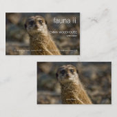 Fauna - Visitekaartje Meerkat (Voorkant / Achterkant)