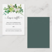 FAUNA WATERVERF BABY SHOWER DIAPER RAFFLE TICKET INFORMATIEKAARTJE (Voorkant / Achterkant)