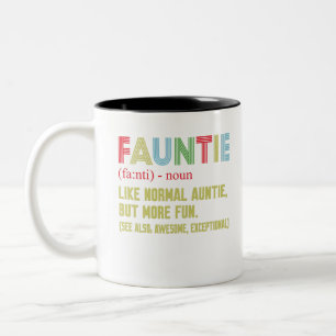 Fauntie Auntie Tweekleurige Koffiemok