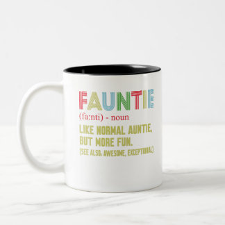 Fauntie Auntie Tweekleurige Koffiemok