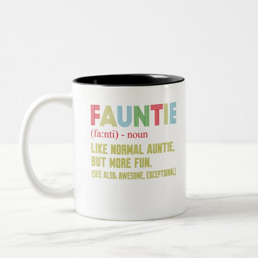 Fauntie Auntie Tweekleurige Koffiemok (Links)