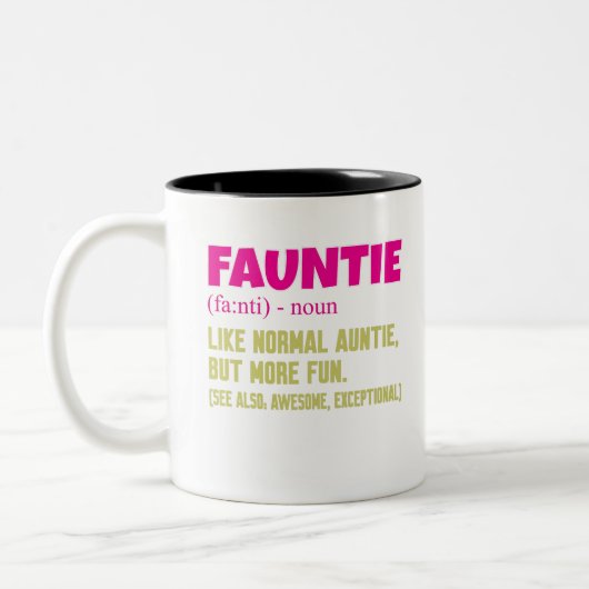 Fauntie Auntie Tweekleurige Koffiemok (Links)
