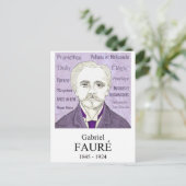 Fauré Briefkaart (Staand voorkant)