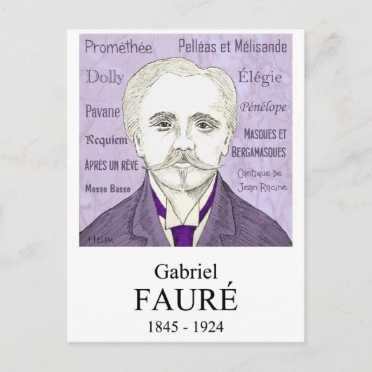 Fauré Briefkaart (Voorkant)