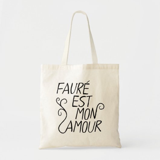 Fauré est mon amour tote bag (Voorkant)