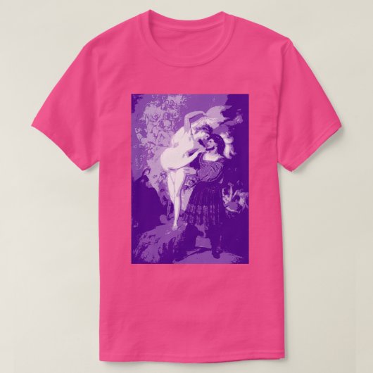 Faust and Lilith digital art blue T-shirt (Design voorkant)