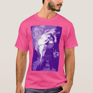 Faust and Lilith digital art blue T-shirt
