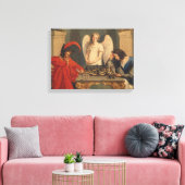 Faust en Mephistopheles die kaas afspelen Canvas Afdruk (Insitu (Woonkamer))