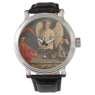 Faust en Mephistopheles die kaas afspelen Horloge