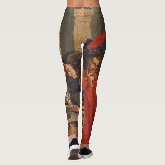 Faust en Mephistopheles die kaas afspelen Leggings (Achterkant)