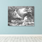 Faust en Mephistopheles van de heksen Canvas Afdruk (Insitu (Houten vloer))