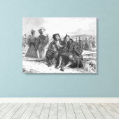 Faust en Wagner in gesprek Canvas Afdruk (Insitu (Houten vloer))