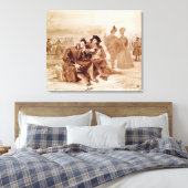 Faust en Wagner in gesprek in Canvas Afdruk (Insitu (Slaapkamer))