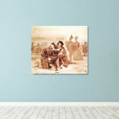 Faust en Wagner in gesprek in Canvas Afdruk (Insitu (Houten vloer))