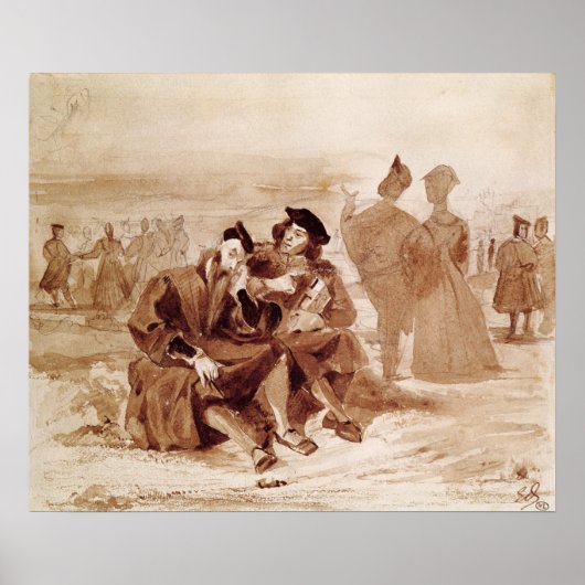 Faust en Wagner in gesprek in Poster (Voorkant)