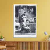 Faust in zijn studie, van Goethe's Faust, 1828. Canvas Afdruk (Insitu (Woonkamer))