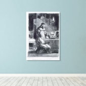 Faust in zijn studie, van Goethe's Faust, 1828. Canvas Afdruk (Insitu (Houten vloer))