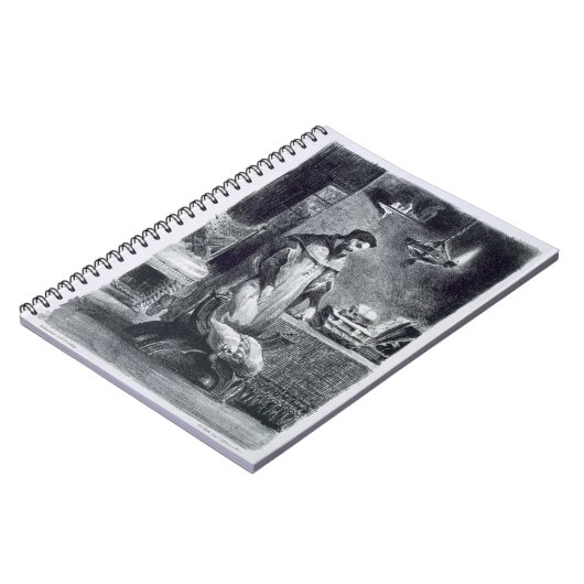 Faust in zijn studie, van Goethe's Faust, 1828. Notitieboek (Linkerzijde)