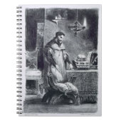 Faust in zijn studie, van Goethe's Faust, 1828. Notitieboek (Voorkant)