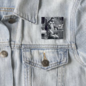 Faust in zijn studie, van Goethe's Faust, 1828. Vierkante Button 5,1 Cm (In situ)