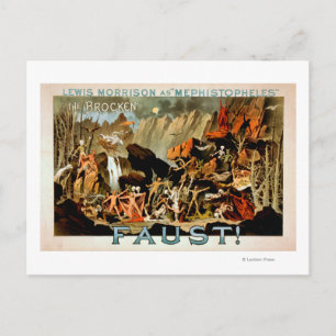 Faust Musical Theater Poster Briefkaart