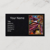 FAUST Mysteriel masker met Paars zwart zwart zwart Visitekaartje (Voorkant)