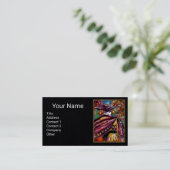 FAUST Mysteriel masker met Paars zwart zwart zwart Visitekaartje (Staand voorkant)