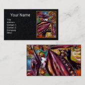 FAUST Mysteriel masker met Paars zwart zwart zwart Visitekaartje (Voorkant / Achterkant)