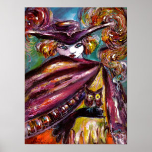 FAUST / Mysterieus masker met driekantige hoed en  Poster